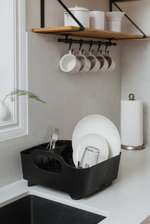 Сушилка для посуды tub, черная