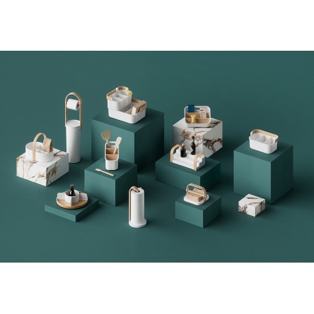 Держатель для салфеток bellwood, белый/натуральное дерево