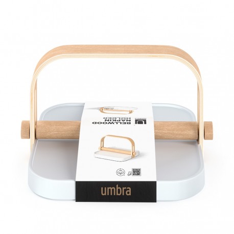 Держатель для салфеток bellwood, белый/натуральное дерево