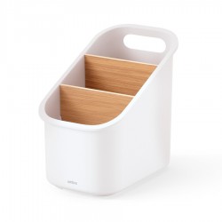 Органайзер для столовых приборов bellwood, белый/натуральное дерево