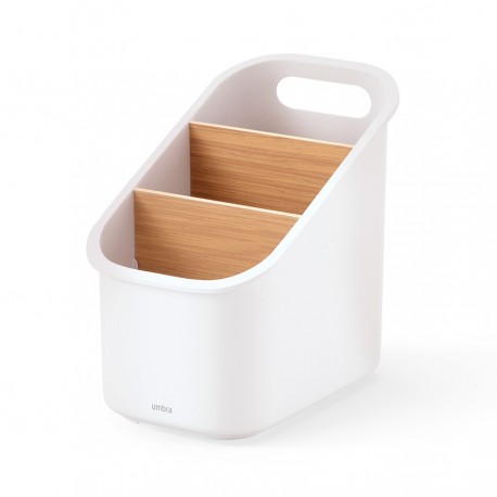 Органайзер для столовых приборов bellwood, белый/натуральное дерево