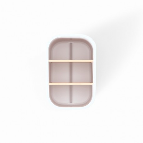 Органайзер для столовых приборов bellwood, белый/натуральное дерево