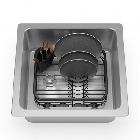 Сушилка для посуды sinkin, 28х14х47 см, черная