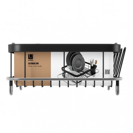 Сушилка для посуды sinkin, 28х14х47 см, черная