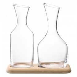 Набор кувшинов для вина и воды на деревянной подставке 1,2 л/1,4 л