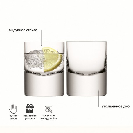 Набор стаканов boris, 250 мл, 2 шт.