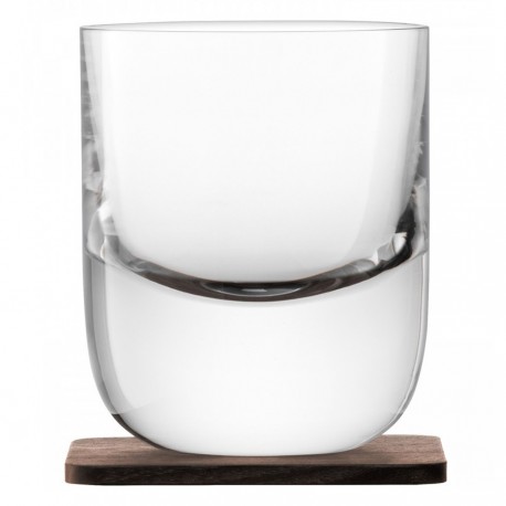 Набор стаканов с деревянными подставками renfrew whisky, 270 мл, 2 шт.