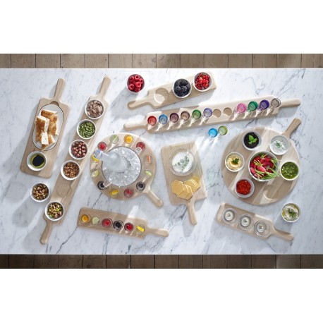 Набор стопок на деревянной подставке paddle, 40 см, 6 шт.