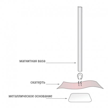 Набор магнитных ваз magnetic vase серебристый