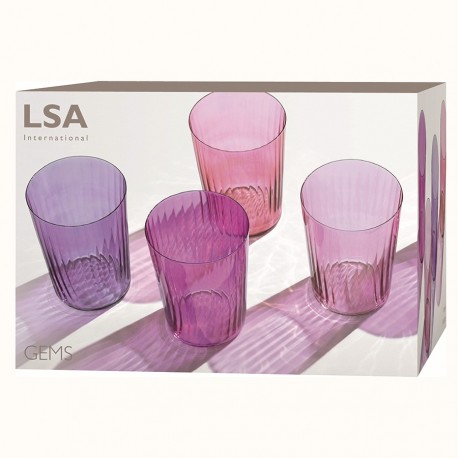 Набор стаканов gems, 560 мл, гранат, 4 шт.