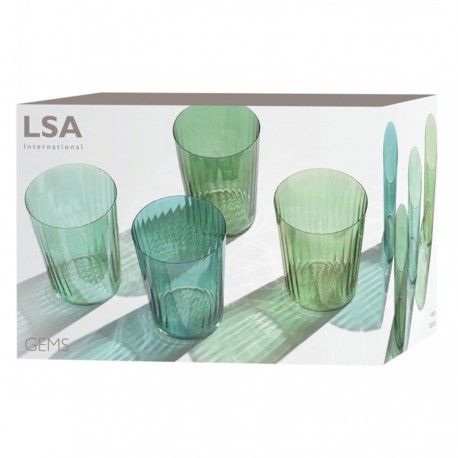 Набор стаканов gems, 560 мл, изумрудный, 4 шт.