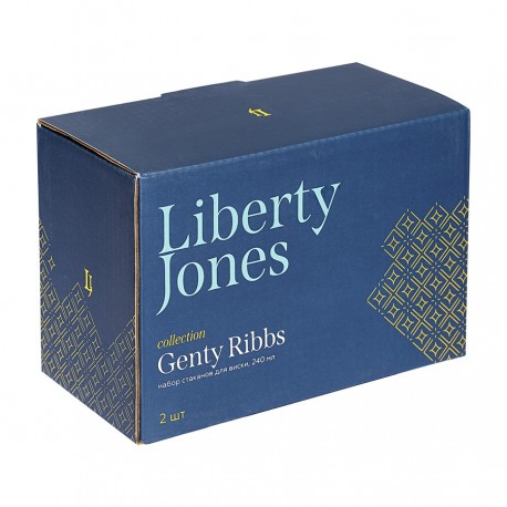 Набор стаканов для виски genty ribbs, 240 мл, 2 шт.