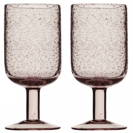 Набор бокалов для вина flowi, 410 мл, розовые, 2 шт.