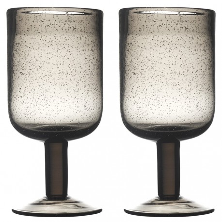 Набор бокалов для вина flowi, 410 мл, серо-коричневые, 2 шт.