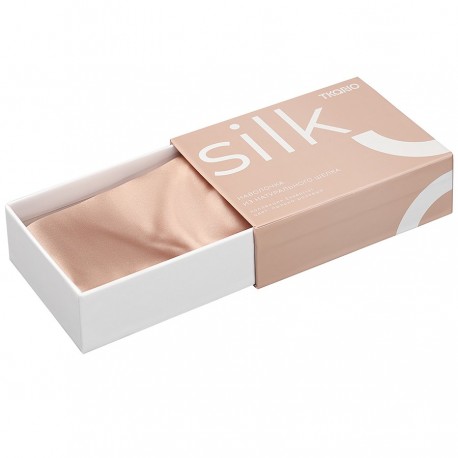 Наволочка из натурального шелка цвета пыльной розы из коллекции essential, 50х70 см