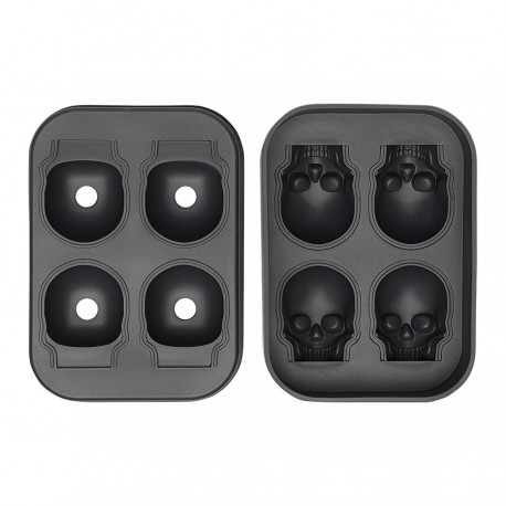 Форма для льда ice skull, графит