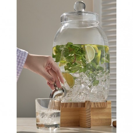 Диспенсер для напитков на деревянной подставке flo, 5,4 л