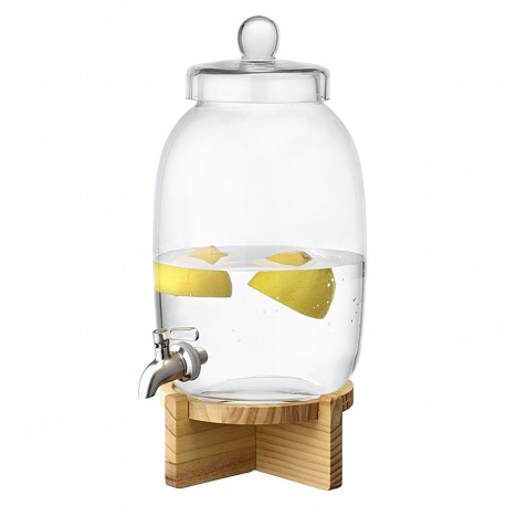 Диспенсер для напитков на деревянной подставке flo, 5,4 л
