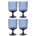 Набор бокалов из акрила arctic для вина, 280 мл, синий, 4 шт.