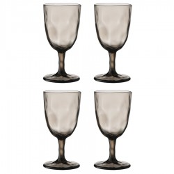 Набор бокалов из акрила hollow для вина, 430 мл, серо-коричневый, 4 шт.