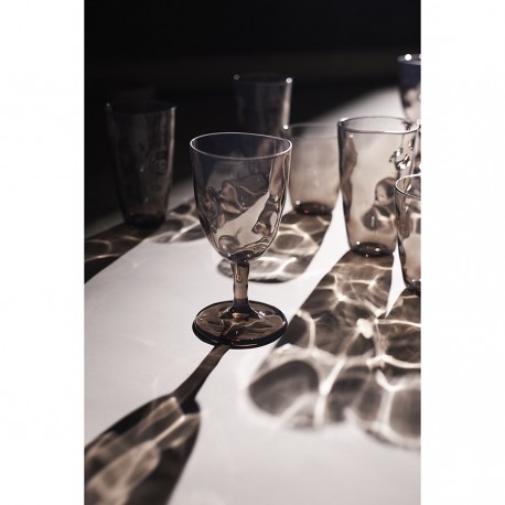 Набор бокалов из акрила hollow для вина, 430 мл, серо-коричневый, 4 шт.