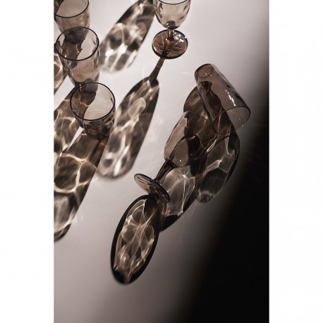 Набор бокалов из акрила hollow для вина, 430 мл, серо-коричневый, 4 шт.