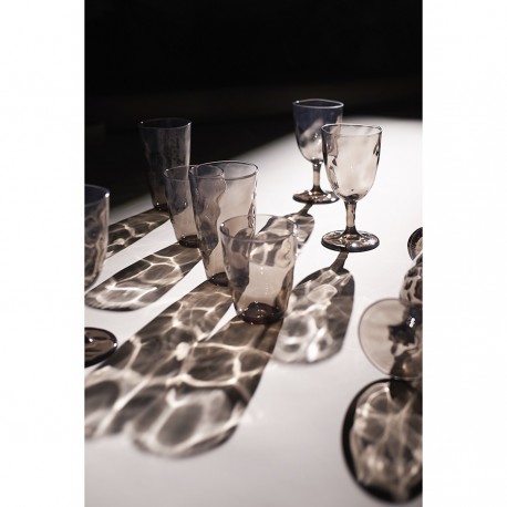 Набор бокалов из акрила hollow для вина, 430 мл, серо-коричневый, 4 шт.