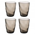 Набор стаканов из акрила hollow, 450 мл, серо-коричневый, 4 шт.