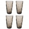 Набор стаканов из акрила hollow, 550 мл, серо-коричневый, 4 шт.
