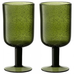 Набор бокалов для вина flowi, 410 мл, темно-зеленые, 2 шт.