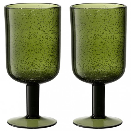 Набор бокалов для вина flowi, 410 мл, темно-зеленые, 2 шт.