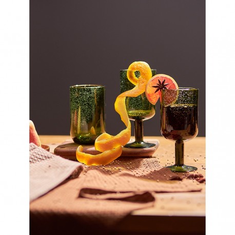 Набор бокалов для вина flowi, 410 мл, темно-зеленые, 2 шт.