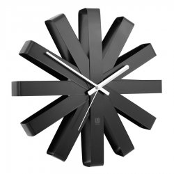 Часы настенные ribbon, D30,5 см, черныe
