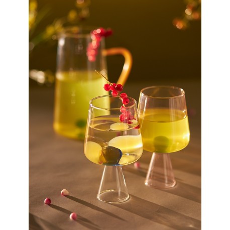 Набор бокалов для вина orb, 400 мл, розовый/зеленый, 2 шт.