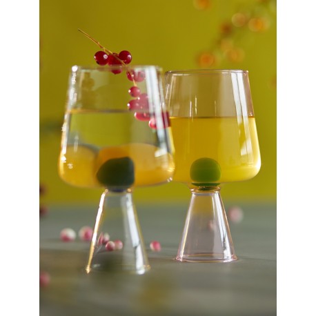 Набор бокалов для вина orb, 400 мл, розовый/зеленый, 2 шт.