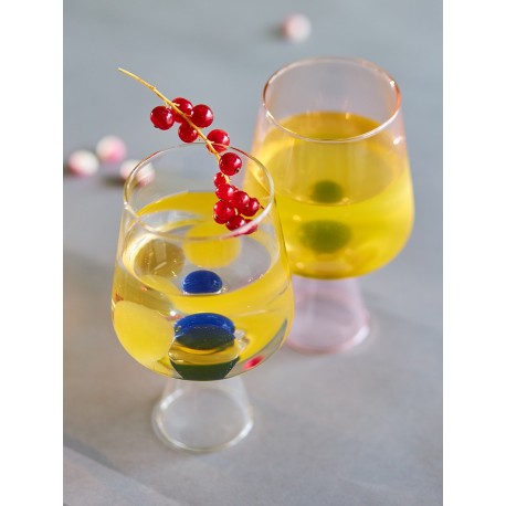 Набор бокалов для вина orb, 400 мл, розовый/зеленый, 2 шт.