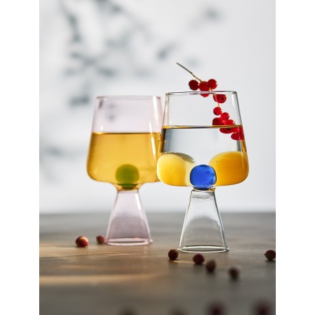 Набор бокалов для вина orb, 400 мл, розовый/зеленый, 2 шт.