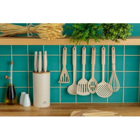 Ложка-шумовка organic бежевая