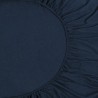 Простыня на резинке из хлопкового трикотажа темно-синего цвета из коллекции essential, 160х200х30 см