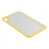 Доска разделочная из пшеничного волокна homi, 29х20 см, светло-серая с желтым кантом