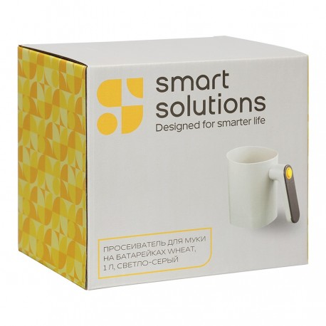 Просеиватель для муки на батарейках wheat, 1 л, светло-серый