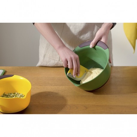 Скребок для теста 2 в 1 hilly, 10,7х8 см, светло-серый/желтый