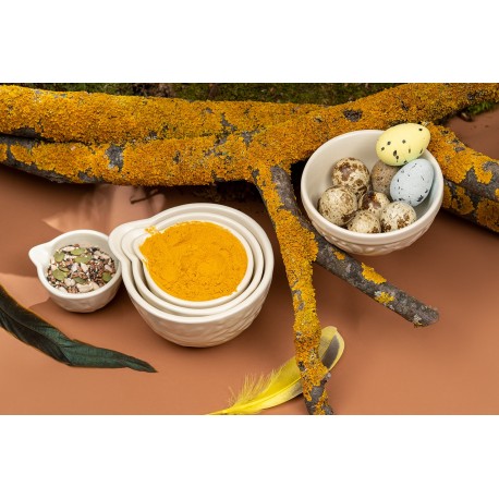 Набор мерных чаш birds of paradise, кремовые, 4 шт.