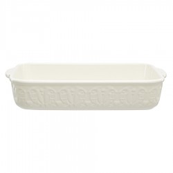 Блюдо для запекания birds of paradise, 36х23 см, кремовое