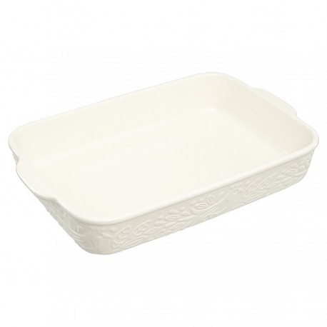 Блюдо для запекания birds of paradise, 42х27 см, кремовое