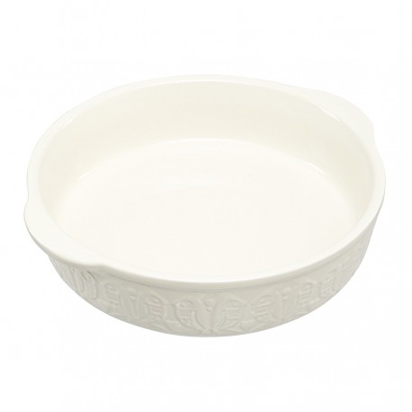 Блюдо для запекания birds of paradise, D27 см, кремовое