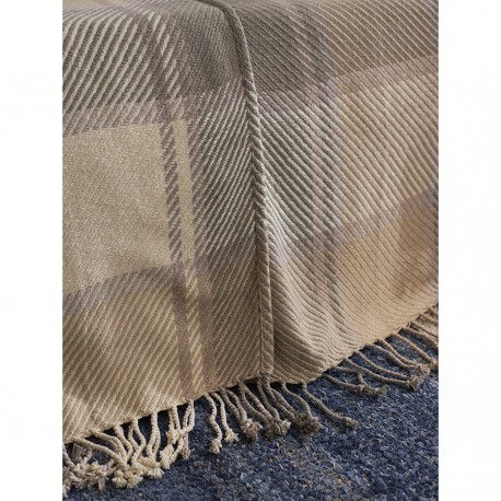 Покрывало из хлопка warm traditions бежево-серого цвета из коллекции essential, 180х250 см