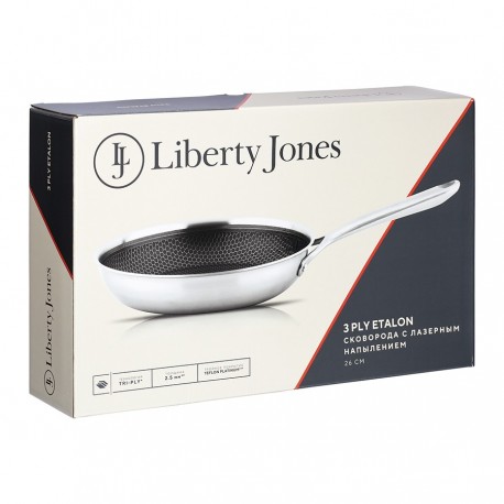 Сковорода 3ply etalon с лазерным напылением, D26 см