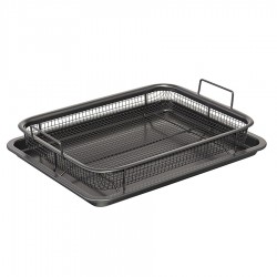 Противень для запекания с решеткой-гриль roast masters, 22х30 см, черный