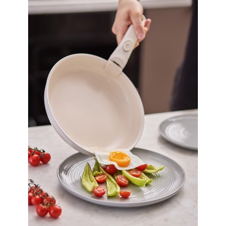 Набор посуды для приготовления со съемной ручкой smart ceramic, 7 предметов, цвета топленого молока